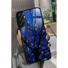 Snacase  Samsung Galaxy A34 Uyumlu Van Gogh Mavi Ağaç Tablo Tasarımlı Parlak Silikon Kılıf