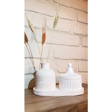Bernami Kdekoratif Pinterest Vazo Set 2'li (Tabak Hediyeli)