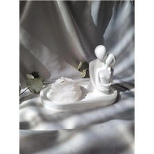 Bernami Mevlüt Pinterest Dekoratif Set,sunumluk,sarılan Çift Obje ve Şakayık Mum Seti