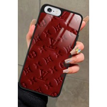 Snacase Apple iPhone 6 Plus Uyumlu Bordo Marka Tasarımlı Parlak Silikon Kılıf