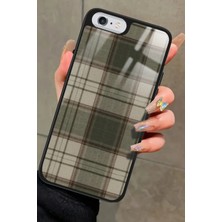 Snacase Apple iPhone 6s Plus Uyumlu Yeşil Kare Tasarımlı Parlak Silikon Kılıf