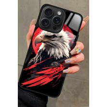 Snacase Apple iPhone 15 Pro Max Uyumlu Kartal Tasarımlı Parlak Silikon Kılıf
