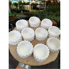 Bernami Kdekoratif Pinterest El Yapımı Örgü Model Beton Mumluk 10 Adet Mini Hediyelik (Nikah, Nişan, Mevlüt)