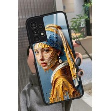 Snacase  Samsung Galaxy A73 Uyumlu Inci Küpeli Kız Tablo Tasarımlı Parlak Silikon Kılıf