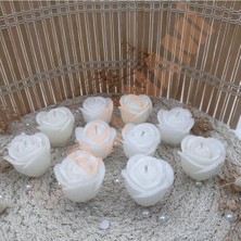 Bernami Mevlüt Pinterest Gül Mum Sade Nişan, Nikah, Doğum Günü, Özel Gün - 10 Adet