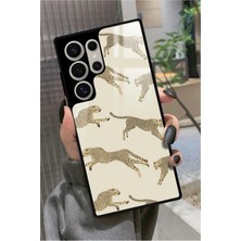 Snacase  Samsung Galaxy S22 Ultra Uyumlu Leopar Tasarımlı Glossy Silikon Kılıf