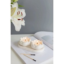 Bernami Şamdan Pinterest Biblo Lotus Model Kokulu Tabaklı Mum Seti