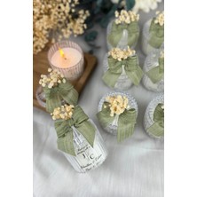 Bernami Mevlüt Pinterest Kurutulmuş Çiçek ve Fiyonk Süslemeli Kokulu Mum - 20 Adet