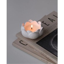 Bernami Mevlüt Pinterest Lotus Çiçeği Formunda Mum - El Yapımı Beyaz Mum