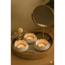 Bernami Mevlüt Pinterest Dekoratif 3'lü Lotus Çiçeği Mumluk,takı Seti Obje Biblo