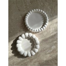 Bernami Düğün Pinterest Bubble 2’li Dekoratif Beton Tabak Takı Tabağı Bardak Altlığı Sunumluk Tepsi