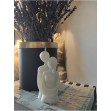 Bernami Mevlüt Pinterest Mağazası Sarılan Çift Beyaz Soya Mum