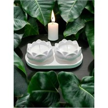 Bernami Mevlüt Pinterest Ayd Lotus Çiçek Dekoratif Mumluk & Şamdan 3 Lü Set Doğal Taş Tozu