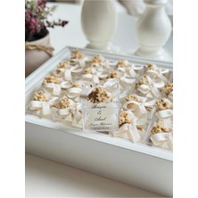 Bernami Dekoratif Pinterest Özel Dekoratif Lüks Mini Çiçekli Bubble Krem Kurdale Mum 10 Adet