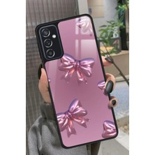 Snacase  Samsung Galaxy M52 Uyumlu Pembe Kurdele Tasarımlı Parlak Silikon Kılıf