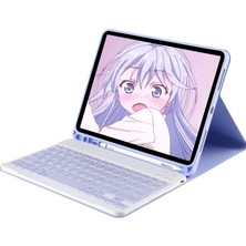 Indispensablely Ipad 11 (2024) Kılıf KC01 Klavyeli Tablet Kılıfı - Lila