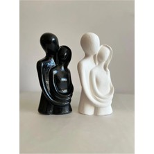 Bernami Mevlüt Pinterest Sevgili Aşıklar Sarılmış Biblo Dekor Biblo -Siyah Beyaz 2 Li Set