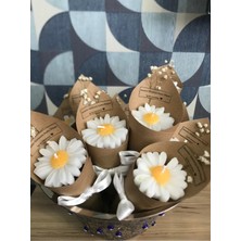 Bernami Kdekoratif Pinterest Kişiye Özel 10 Adet Papatya Kokulu Buket Mum, Düğün, Nişan, Söz, Kadınlar ve Anneler Günü
