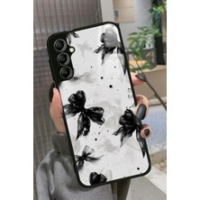 Snacase  Samsung Galaxy A34 Uyumlu Siyah Kurdele Tasarımlı Parlak Silikon Kılıf