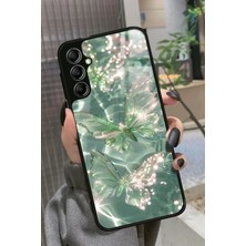 Snacase  Samsung Galaxy A34 Uyumlu Yeşil Kelebek Tasarımlı Parlak Silikon Kılıf