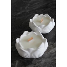 Bernami Mevlüt Pinterest 2'li Lotus Ahşap Fitilli Kokulu Mum
