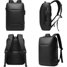 Linyahome Tablet Laptop Sırt Çantası Kilitli Su Geçirmez Şifreli ve USB Portlu