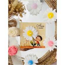 Bernami Kdekoratif Pinterest 25 Adet Özel Tasarlanmış Kart ve Papatya Mum. Bebek Doğum, Baby Shower, Doğum Günü, Hediyelik