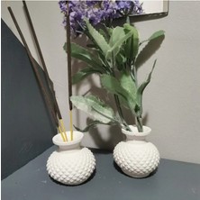 Bernami Şamdan Pinterest 2 Li Mini Vazo Seti Aksesuar Harictir Ham Beyaz Taş Tozudur