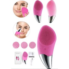 Macgon Fuşya Ultrasonic Yüz Temizleme Fırçası 5 Titreşim Modu Cilt Masaj Yüz Temizleme Fırçası Cihazı