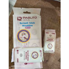 Pablito Mini Boy Sevimli Islak Cep Mendili 8 x 8= 64 Ad PBT-574
