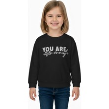 Baglan Kız Çocuk Baskılı Sweatshirt BGL-ST05266