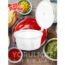 Yorulmaz Ambalaj 2 Oz Anadolu Sos Kabı Kapaklı Sızdırmaz – Paket Servis Için Kullan-At Sosluk 25 Li