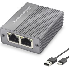 Skygo Gigabit Ethernet Switch 3 Port Type-C Güç Girişli - Siyah HDX1412