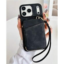 Kılıf House Iphone Uyumlu Fermuarlı Çantalı Deri Cüzdanlı Kılıf