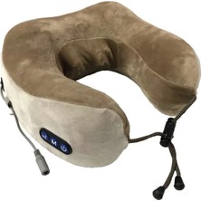 Macgon U Şekilli Kablosuz Masaj Yastığı Çok Fonksiyonlu Araba Ev Yolculuk Boyun Masaj Aleti