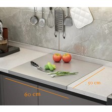 Feyza Design Paslanmaz Çelik Tezgah Koruyucu 50X60 Cm, Dayanıklı ve Şık Tasarım