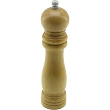 Go İthalat Büyük= Çap: 4.5cm - Uzunluk: 19CM Ahşap Tuz - Baharat Öğütücü (5224)