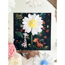 Bernami Mevlüt Pinterest 10 Adet Özel Tasarlanmış Kart ve Papatya Mum. Bebek Doğum, Babyshower, Doğum Günü, Hediyelik