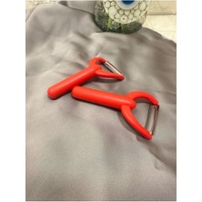 Feyza Design Kırmızı 2'li Çelik Soyacak Seti, Dayanıklı ve Şık Tasarım