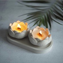 Bernami Şamdan Pinterest Lotus Mum - 1 Adet