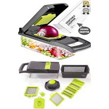 Feyza Design Pratik Çok Fonksiyonlu Sebze ve Patates Doğrayıcı Rende Dilimleyici