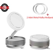 Tekvora Güçlü Vakumlu ve Manyetik 360° Döner Telefon Tutucu – Araba Için Premium Tasarım