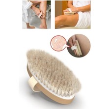 Macgon At Kılı Fırça Banyo Masaj Peeling Selülit Çatlak Giderici Natural Vücut Fırçası