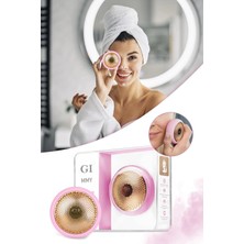 Macgon Ultrasonik Maske Uygulama Cihazı Işık Terapi Akıllı Peeling Pembe Yüz Maske Masaj Cihazı