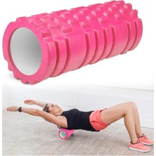 Macgon Yüksek Yoğunlukta Orta Sert Deluxe Foam Roller Masaj Köpüğü Pilates Masaj Rulosu Pembe