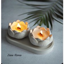 Bernami Şamdan Pinterest Lotus Mumluk Seti 3lü Set Kokulu Mum Anneler Günü
