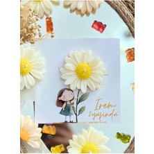 Bernami Dekoratif Pinterest 25 Adet Özel Tasarlanmış Kart ve Papatya Mum. Bebek Doğum, Babyshower, Doğum Günü, Hediyelik