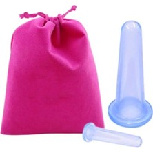 Macgon Vakum Çukurluğu Yüz Masaj Vantus 2 Li Set Anti Selülit Mavi