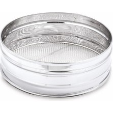 Feyza Design Paslanmaz Çelik Endüstriyel Tip Kalbur, Elek No:2, 25 cm