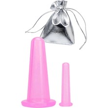 Macgon Yüz, Boyun, Göz/dudak Çevresi ve Vücut Için Vakumlu Silikon Masaj Kupaları - 2'li Set